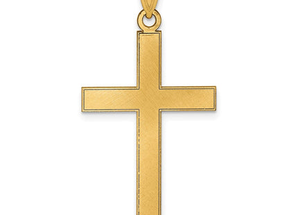 14k Florentine Satin Cross Pendant (Style XR2155)