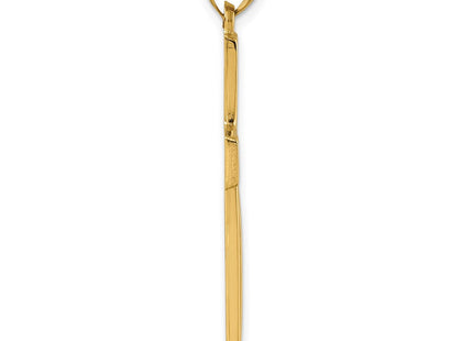 14K gold cross pendant, alternate view