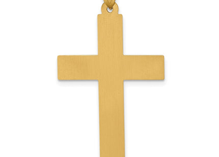 14K gold cross pendant, another view