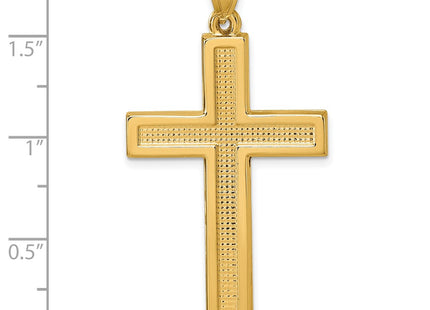 14K gold cross pendant, further view