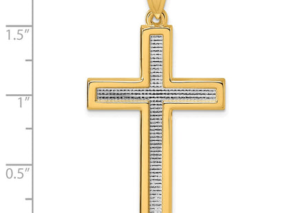 14k Yellow & Rhodium Pendants Style XR2162TT - Classique Jewelry Inc.