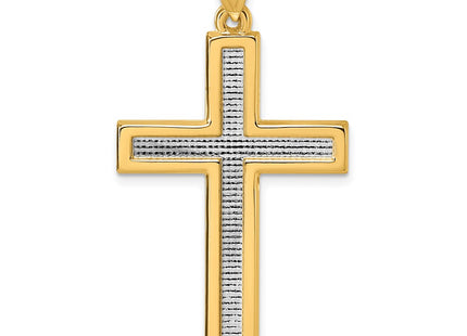 14k Yellow & Rhodium Pendants Style XR2162TT - Classique Jewelry Inc.