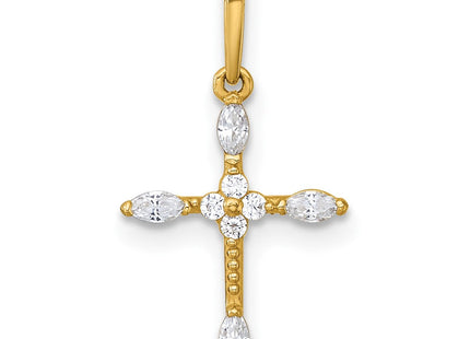 14K gold cross pendant