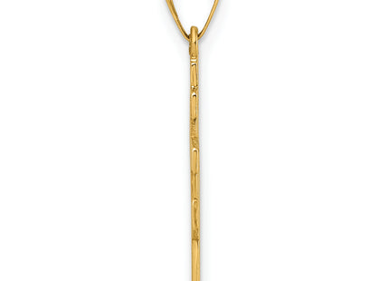14k Polished Eastern Orthodox Cross Pendant, 25.9 x 10.4mm