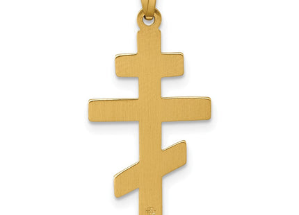 14k Polished Eastern Orthodox Cross Pendant (Style XR2175)