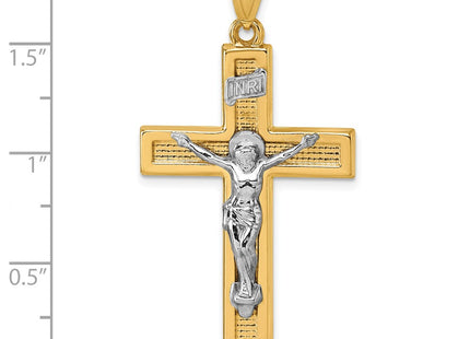14k Yellow & Rhodium Pendants Style XR2176 - Classique Jewelry Inc.
