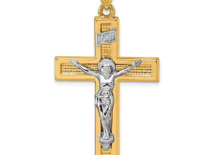 14k Yellow & Rhodium Pendants Style XR2176 - Classique Jewelry Inc.