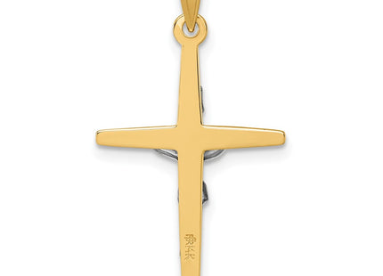 14K gold crucifix pendant, another view