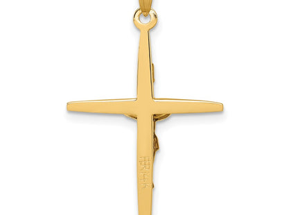 14K gold crucifix pendant, another view