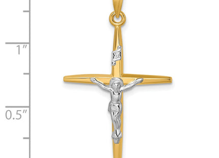 14K gold crucifix pendant, further view