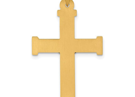 14K yellow gold crucifix pendant, another view