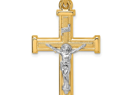 14K yellow gold crucifix pendant