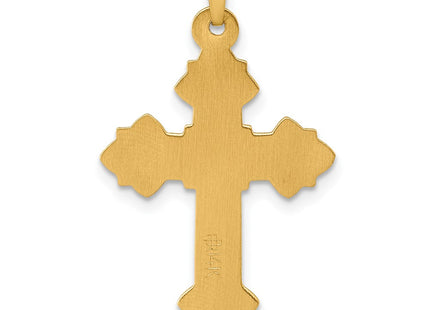 14K gold fleur de lis pendant, another view