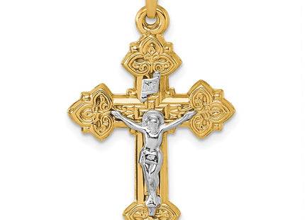 14K gold fleur de lis pendant