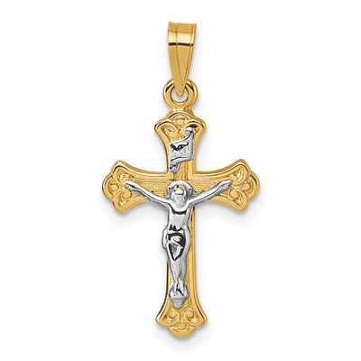 14K gold fleur de lis pendant