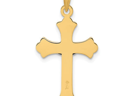 14K gold fleur de lis pendant, another view
