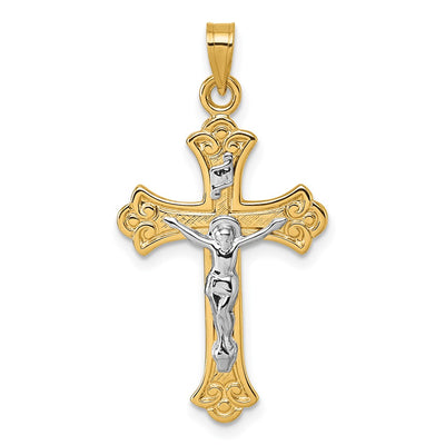 14K gold fleur de lis pendant