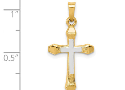 14k Yellow & Rhodium Pendants Style XR226 - Classique Jewelry Inc.