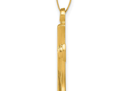 14k Hollow Cross Pendant (Style XR231)