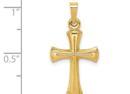 14k Hollow Cross Pendant (Style XR231)