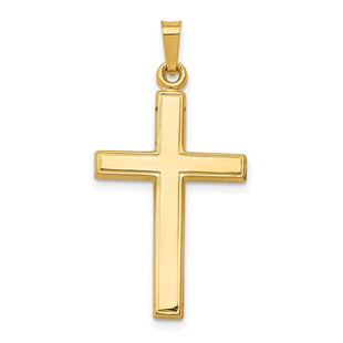 14k Hollow Cross Pendant (Style XR239)