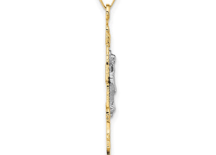 14K gold crucifix pendant, alternate view