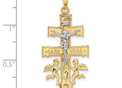 14K gold crucifix pendant, another view