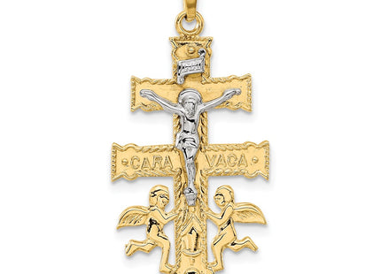 14K gold crucifix pendant