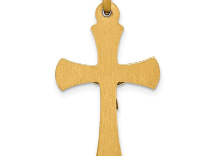 14k Two-tone INRI Hollow Crucifix Pendant (Style XR290)