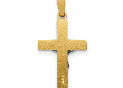 14k Two-tone INRI Hollow Crucifix Pendant (Style XR295)