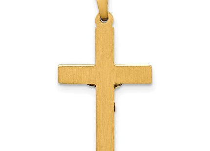 14k Two-tone INRI Crucifix Pendant (Style XR296)