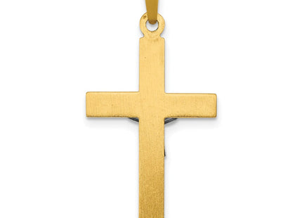 14k Two-tone INRI Hollow Crucifix Pendant (Style XR297)