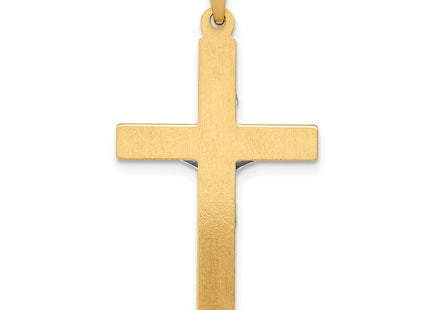 14k Two-tone INRI Hollow Crucifix Pendant (Style XR298)