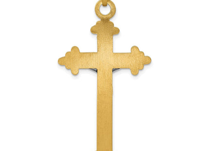 14k Two-tone INRI Hollow Crucifix Pendant (Style XR306)