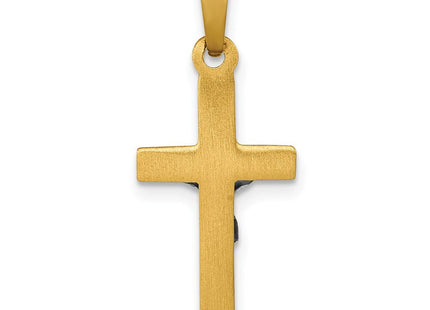 14k Two-tone INRI Hollow Crucifix Pendant (Style XR308)