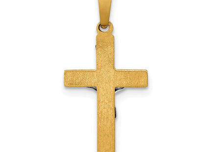 14k Two-tone INRI Hollow Crucifix Pendant (Style XR309)
