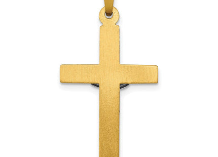 14k Two-tone INRI Hollow Crucifix Pendant (Style XR311)