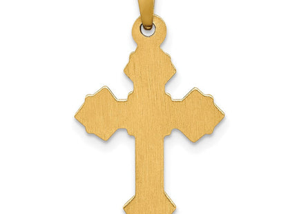 14k Two-tone INRI Hollow Crucifix Pendant (Style XR312)