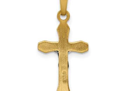 14k Two-tone INRI Hollow Crucifix Pendant (Style XR314)