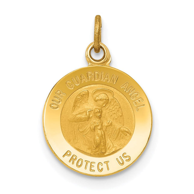 14K gold guardian angel charm