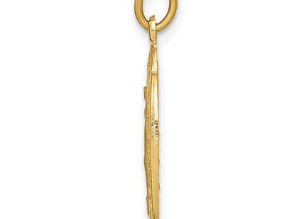 14K gold miraculous medal charm, alternate view