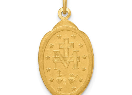 14K gold miraculous medal charm, another view