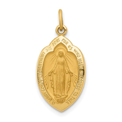 14K gold miraculous medal charm