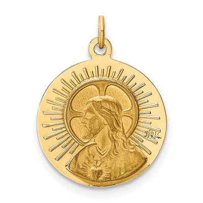 14K Matka Boska Medal Charm, 19.5 x 15mm