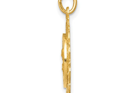 14K gold heart charm, alternate view
