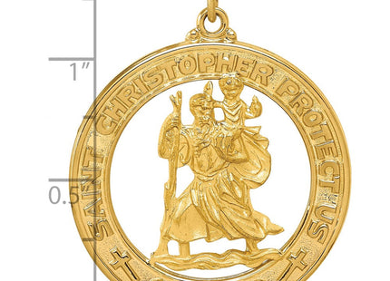 14k Saint Christopher Medal Pendant (Style XR382)