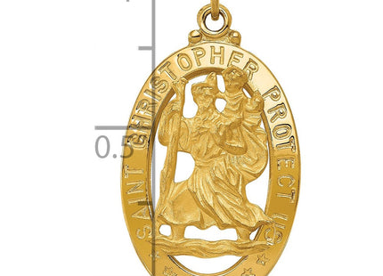 14k Saint Christopher Medal Pendant (Style XR383)