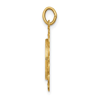 14K Saint Anthony Medal Charm, 25 x 19mm