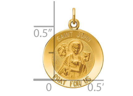 14k Saint John Medal Charm (Style XR399)
