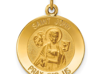 14k Saint John Medal Charm (Style XR399)